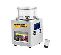 Polisseuse de bijoux magnétique 3 kg Machine polissage rotative 200 g à tambour professionnelle avec rotation bidirectionnelle 2000 tr/min for bijouterie Résistant à la Corrosion