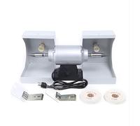 LBRYVTCE Polisseuse De Laboratoire Dentaire 550 W, Machine À Polir Les Bijoux, Vitesse De Rotation De 3 000 TR/Min, Conception À Double Tête, Haute Efficacité, pour Bijoux, Bois, Métal, Tour