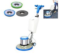 Polisseuse de sols, lustreuse de tapis, autolaveuse, nettoyeur de tapis commercial, nettoyeur de sols durs avec 3 tampons de nettoyage et de polissage, machine de polissage industrielle robuste