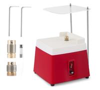 Polisseuse de verre 65W, Machine à polir le verre automatique avec 2 embouts de polissage diamantés (5/8" & 1"), protection anti-éclaboussures en acrylique, 4200 tr/min, ponceuse de vitrail portable