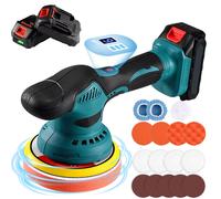 Polisseuse de voiture à 6 vitesses, affichage numérique, polisseuse électrique sans fil, machine à polir et cirer les voitures, pour batterie Makita 21V 8-speed 2800~6000RPM