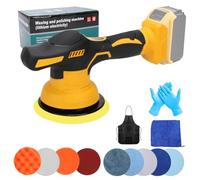 Polisseuse de voiture compatible avec batterie Dewalt 20 V, polisseuse de voiture 150 mm, polisseuse excentrique, 8 vitesses variables, pour le détail de la voiture, le polissage, le cirage (sans