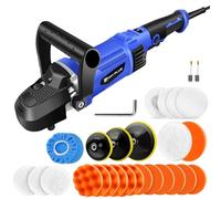 Polisseuse de voiture Ponceuse à tampon Polissage Machine à cirer 1400W 800-3500RPM avec 5/6/7inch Pads