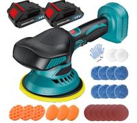 Polisseuse de voiture pour batterie Makita 18 V, polisseuse sans fil avec plateau de polissage de 145 mm, course excentrique de 9 mm, 6 niveaux de 2000-5500 tr/min, pour cire, ponçage, polissage (B)