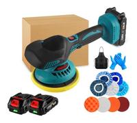 Polisseuse de voiture sans fil 21V Machine à cirer - 2X 1300mah Batteries et 11x Accessoires