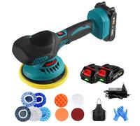 Polisseuse de voiture sans fil 21V Machine à cirer - ONEVAN -2X 128VF Batteries - 11x Accessoires