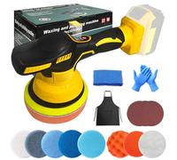 Polisseuse de voiture sans fil compatible avec Dewalt batterie 20 V, polisseuse orbitale avec 8 Vitesse Variable, pour L'entretien de la Voiture, le Polissage, Cirage, Ponçage, sans batterie