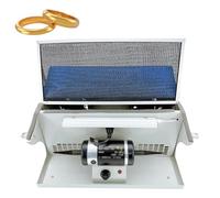 Polisseuse d'établi, 200 W, avec collecteur de poussière et éclairage, vitesse réglable de 0 à 8 000 tr/min, multifonctionnelle, pour bijoux et métaux