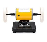 Polisseuse d'établi 200 W, vitesse réglable de 2000 à 7000 tr/min, double | Deux roues en coton supportent le polissage des bijoux, du métal, du bois, du jade, des couteaux et du plastique ; accepte