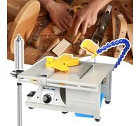 Polisseuse d'établi pour lapidairerie et bijouterie - Mini scie circulaire de table avec meuleuse électrique et 105 accessoires - Machine de polissage de pierres avec tuyau d'eau réglable pour le re