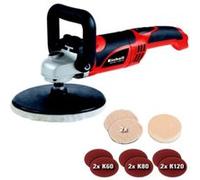 Einhell Polisseuse d'angle CC-PO 1100/1 E 1100 W Plateau 180mm Coffret mousse, 2 bonnets, 6 abrasifs