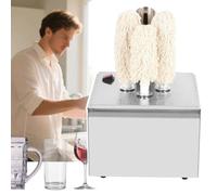 Polisseuse Électrique De Verrerie, Nettoyant For Verre Commercial | Comprend 3/5/8 Brosses, Acier Inoxydable 304, Avec Élément Chauffant, Séchage Rapide, For Salon/restaurant/hôtel(3 heads)