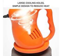 Polisseuse électrique de voiture et kit de cire tampon avec 2 tampons pour le polissage et le cirage des détails de voiture, moteur à noyau en cuivre haute vitesse 40 W, prise (Orange)