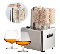 Polisseuse électrique pour verres à vin avec fonction de séchage et de chauffage, comprend des brosses de nettoyage amovibles, convient pour les bars, cafés, cuisines, restaurants et hôtels