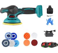 Polisseuse électrique pour voiture, 6 vitesses réglables, design sans fil, 2 batteries 1EU Stecker