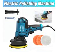Polisseuse électrique pour voiture, polisseuse orbitale aléatoire avec 3 tampons de polissage pour un lustrage automatique. 6 vitesses et moteur puissant : Cette ponceuse rotative équipée d'un moteur
