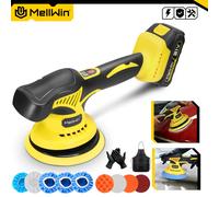 Polisseuse électrique sans fil MELLWIN 150 mm, 8 réglages, outil de cirage, ponçage et application de glaçage pour batterie Makita 18V Without Battery