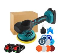 Polisseuse et Ponçeuse Automobile sans Fil avec 2 Batteries, Machine Professionnelle de Polissage/Lustrage/Ponçage/Cirage pour Détailing/Restauration Auto