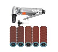 Polisseuse humide, Mini meuleuse d'angle d'air 1/4 90 degrés meulage pneumatique polisseuse moulin Machine de gravure Kit d'outils de sculpture avec disques de ponçage(With 51pcs set)