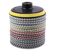 Polisseuse, Kit de polissage de diamant 16pcs Kit 4 pouces 100 mm humide/sec for pierre de granit en béton en béton polissage de béton usage Disques de rectification