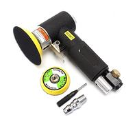 Polisseuse, Mini Metal Burnishing Machine Orbital 1inch 2inch 3inch Air Sander Pneumatic Polishing Grinding Machine Air Tools Buffer Dual Action Polisher For Car(Black machine)