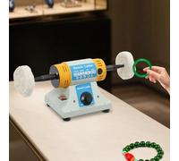 Polisseuse multifonctionnelle 320 W double meuleuse 800-10000 tr/min, tourne de table portable pour bijoux, bois, ambre, métal, jade pour le ponçage et le polissage