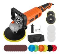 Polisseuse Orbitale 1580W pour voiture, 7 vitesses réglables, lustreuse polisseuse voiture avec poignée en D et poignée latérale