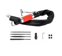 Polisseuse pneumatique à air comprimé 7200 coups min machine d'ébavurage en métal entrée 6,35 mm aluminium rouge léger pour lissage industriel 4 limes