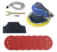 Polisseuse Pneumatique, ORAZIO 6" 150mm Polisseuse Excentrique Pneumatique De Ponceuse d'Orbite Avec 6pcs Papiers Abrasifs et Accessoires pour Polir Meuler et Poncer 212525