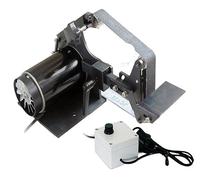 Polisseuse, Ponceuse à bande sans brosse 762 * 25mm 800W Machine d'affûtage à Angle fixe obtenu 6 coupe de polissage de bande abrasive gratuite(Zwart)