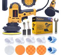 Polisseuse Rosfix pour voiture + 10 tampons de polissage – Ponceuse électrique carrosserie | Compacte, puissante, idéale pour detailing