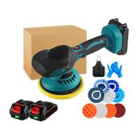 Polisseuse sans fil pour voiture, ponceuse sans fil Makita, 6 vitesses, polisseuses électriques, outils électriques-2X Batteries