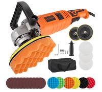 Polisseuse Voiture, 1580W Machine à Polir, 7 Vitesses Variables de 500 à 3300 tr/min, Lustreuse Voiture électrique, Kit de Détail