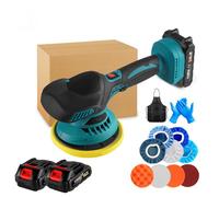 Polisseuse Voiture, 21V Polisseuse Voiture Sans Fil, 6 Vitesse Variable, 2500-5000tr/min, 150mm Polisseuse sans Fil, avec 2