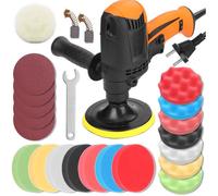 Polisseuse Voiture 980W 6 Vitesses Réglables - Polisseuse Électrique 125mm Circulaire Lustrage Polissage Auto Meuble Cire Secteur