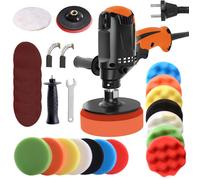 Polisseuse Voiture Électrique 980W 6 Vitesses Réglables, Ø125mm, Moteur Haute Température, Faible Bruit, 20 Tampons, Pour Cire Auto