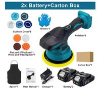 Polisseuse Voiture Sans Fil 21V - 8 Vitesses Ajustables - Compatible Batterie Makita 18V - 6 Pouces