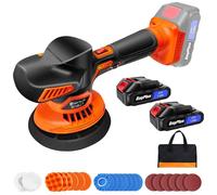 Polisseuse Voiture Sans Fil, 21V Polisseuse Orbitale Voiture 6 Pouces, Lustreuse Polisseuse Voiture Sans Fil ave 2 Batteries