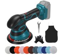 Polisseuse Voiture Sans Fil compatible avec Makita 18 V, 2500 à 5000 tr/min, Polisseuse de voiture de 6 inch, 6 Vitesses Variables Manuel, pour Le Polissage, Cirage, Ponçage (Sans Batterie)