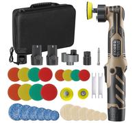 Polisseuse Voiture Sans Fil Mini 1/1.5/2 Pouces 11 Vitesses 2500-6000 RPM 2 Batteries 2.3Ah Rechargeables Polissage Détail Auto