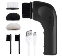 Polissoir à chaussures, polisseuse électrique portable, brosse de nettoyage électrique et kit d'entretien pour chaussures en cuir, kit de cirage pour hommes