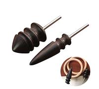 Polissoirs en Cuir Outil de Cuir Grattoir Maroquinerie Outil de Sculpture Cuir DIY Fait à la Main Brunissoir pour Cuir Pointe En Cuir Slicker Outil pour Perceuse Polie Outil de Sculpture en Cuir 2pcs