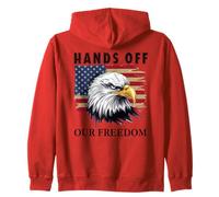 Political Hands Off Freedoms Resist Hands Off Democracy Flag Sweat à Capuche