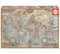 Political Map of the World 1500pc Puzzle - Paperback - E245z