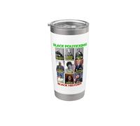 Politicking noir Gobelet isotherme en acier inoxydable double paroi