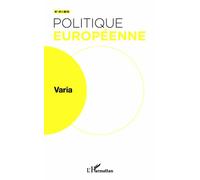 Politique Européenne N° 41/2013 - Varia