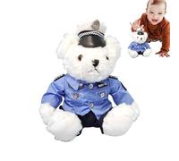 Politiques Doudou en peluche - Ours en peluche en peluche - Mignon et doux - Cadeau d'anniversaire et de Noël pour enfants et filles