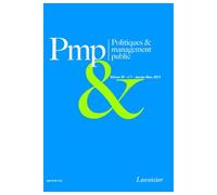 Politiques et management public volume 29 n 1 janviermars 2 - Collectif - Technique Et Documentation - broché - Livre