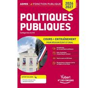Politiques publiques - Catégories A et B Concours 2026-2027 - Jérôme Calauzènes - Vuibert - broché - Scolaire / Universitaire