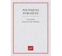 Politiques publiques - Yves Mény - Puf - broché - Livre
